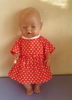 Poppenkleertjes poppenkleding Baby pop 40-43c rood jurkje534, Kinderen en Baby's, Speelgoed | Poppen, Nieuw, Ophalen of Verzenden