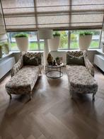 Beliani Nimes Chaise Longues - 2 voor €250, Gebruikt, Eenpersoons, 125 tot 150 cm, Ophalen of Verzenden