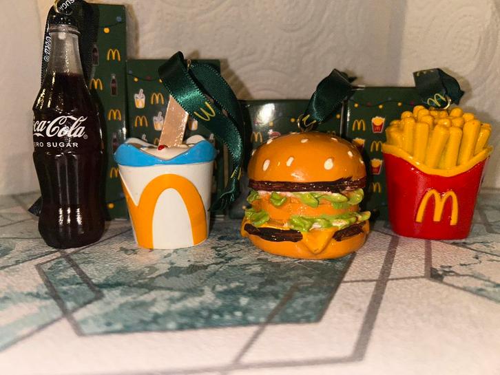 Set van 4 kerstballen van Mcdonalds, Diversen, Kerst, Nieuw, Ophalen of Verzenden