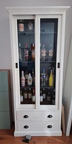 Witte vitrine / buffet kast, Huis en Inrichting, Kasten | Vitrinekasten, Ophalen, Gebruikt, 200 cm of meer, 50 tot 100 cm