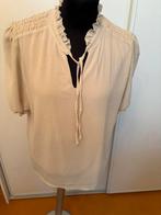 Dames blouse  korte mouw, Kleding | Dames, Blouses en Tunieken, Beige, Maat 46/48 (XL) of groter, Ophalen of Verzenden, Zo goed als nieuw