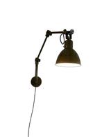 Industriële wandlamp, jaren 50, Gebruikt, Ophalen of Verzenden, Metaal, Industrieel