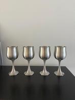 Royal Selangor 4x tinnen wijnglas wijn kelk vintage, Ophalen of Verzenden