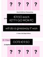 GO WON kitty/ootd photocard birthday grouporder op Instagram, Eén persoon, Cadeaubon