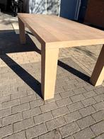 Houten Eettafel en salontafel met lade, Gebruikt, 100 tot 150 cm, Eikenhout, 200 cm of meer