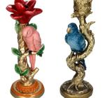Kandelaar parkiet multicolour of blauw birdcandle vogel VdlM, Huis en Inrichting, Woonaccessoires | Kandelaars en Kaarsen, Ophalen of Verzenden