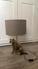 Gouden tijger lamp met kap hoogte inclkap 57cm, Ophalen, Zo goed als nieuw, 50 tot 75 cm