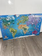 houten magnetische puzzel van de wereld, Ophalen of Verzenden, 10 tot 50 stukjes, Zo goed als nieuw