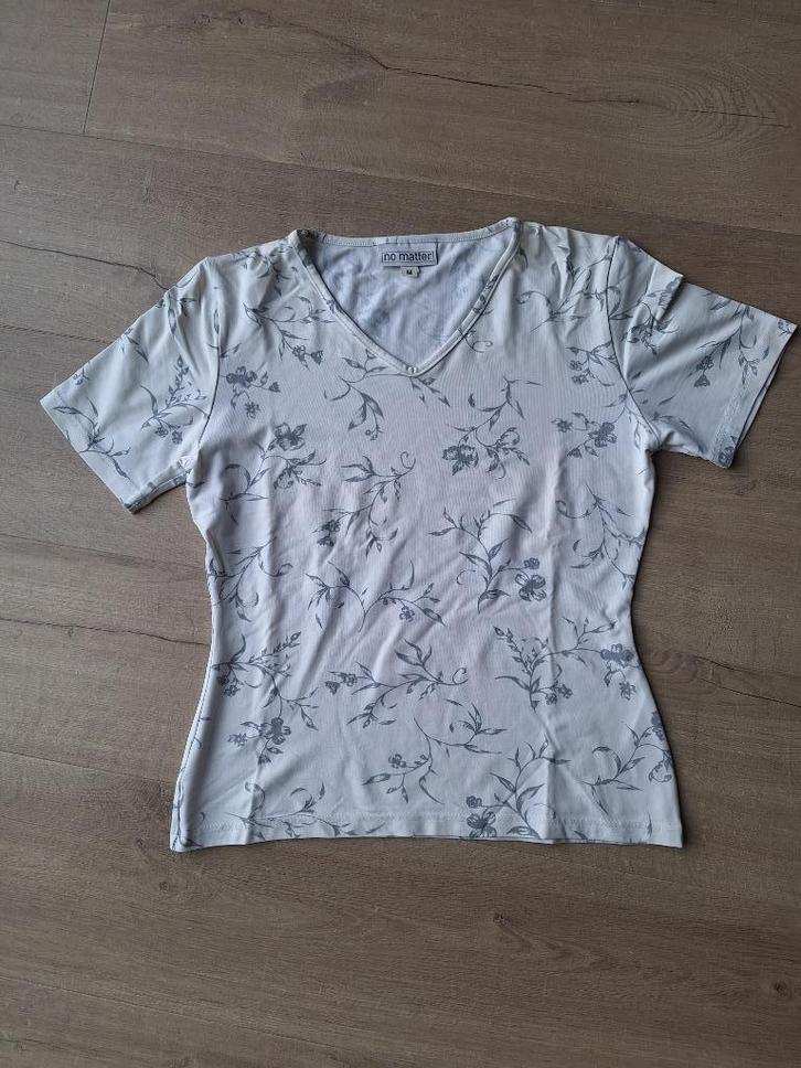 No Matter top maat M, Kleding | Dames, Tops, Gedragen, Maat 38/40 (M), Wit, Korte mouw, Ophalen of Verzenden
