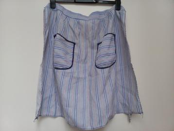 Wit / blauw / roze schort / keukenschort om voor te binden beschikbaar voor biedingen