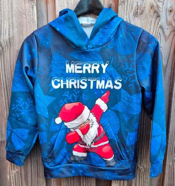 Kerst lichtgewicht hoodie - maat 134 beschikbaar voor biedingen