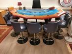 Poker Black Jack tafel uitCasino inclusief 7 stoelen, Hobby en Vrije tijd, Gezelschapsspellen | Kaartspellen, Ophalen