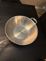 Rvs Wokpan - Perfect voor Roerbakgerechten, Huis en Inrichting, Keuken | Potten en Pannen, Gebruikt, Inductieplaat, Ophalen of Verzenden