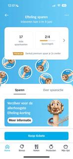 Efteling spaarkaarten AH, Drie personen of meer, Kortingsbon, Pretpark