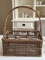 Birma rieten mand voor flessen, Huis en Inrichting, Woonaccessoires | Krantenbakken en Lectuurbakken, Ophalen, Gebruikt