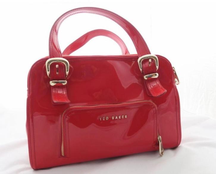 Grote Ted Barker roze / fusion lakleren tas - erg leuk!, Sieraden, Tassen en Uiterlijk, Tassen | Damestassen, Zo goed als nieuw