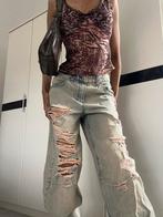 Luipaardprint mesh top (Y2k style) NIEUW, Ophalen of Verzenden, Nieuw, Maat 36 (S), Zwart