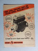 Folder VEGE - OPEL Ruilmotor - 1974, Ophalen of Verzenden, Zo goed als nieuw, Opel
