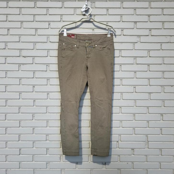 Marithé + François Girbaud Jeans Maat W29 Khaki Skinny, Kleding | Dames, Spijkerbroeken en Jeans, Zo goed als nieuw, W28 - W29 (confectie 36)