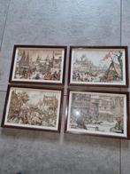 4 anton pieck  schildertijtjes, Ophalen of Verzenden