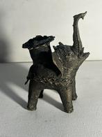 Bronzen/ messing indiaas olifanten beeldje, Antiek en Kunst, Ophalen of Verzenden