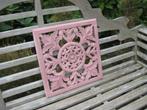 Roze Wandpaneel/ornament, Ophalen of Verzenden, Gebruikt