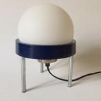 Mid Century/Retro/60s Tafellamp met matglazen bol lamp op bl, Ophalen, Gebruikt, Retro/Vintage/Brutalist/60s, Glas