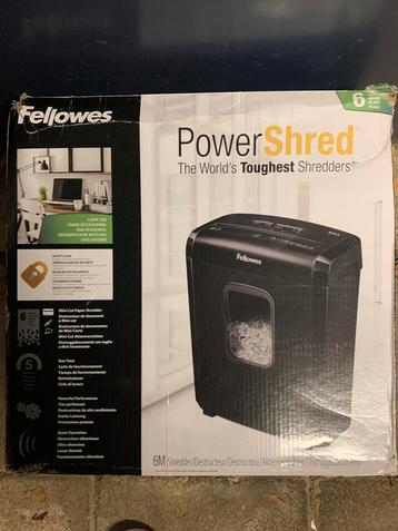 Fellowes PowerShred 6M Papierversnipperaar beschikbaar voor biedingen