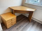 Hoek bureau met rolkastje, Huis en Inrichting, Bureaus, Ophalen, Gebruikt, Bureau