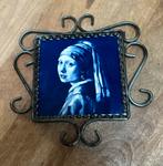 Meisje met Parel | Johannes Vermeer Vintage Mettlach Tegel, Antiek en Kunst, Antiek | Wandborden en Tegels, Ophalen of Verzenden