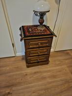 eiken laden kastje Hoog 70 breed 57 diep 32, Zo goed als nieuw, 3 of 4 laden, Minder dan 100 cm, 25 tot 50 cm