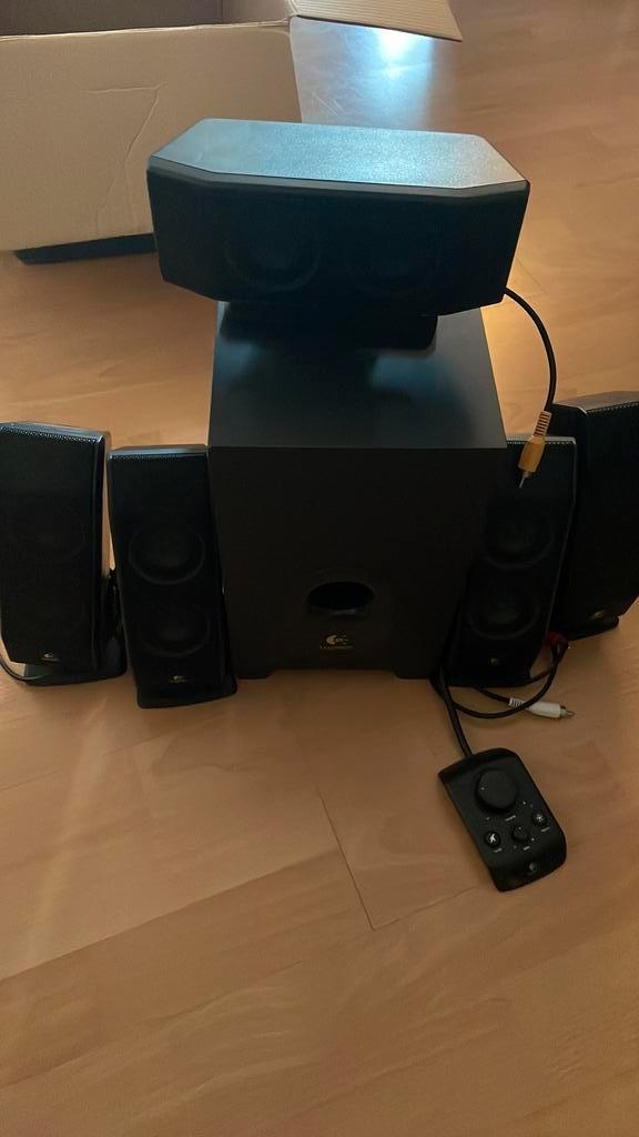 Logitech x-540 5.1 surround sound speakers, Audio, Tv en Foto, Luidsprekers, Gebruikt, Complete surroundset, 60 tot 120 watt, Overige merken