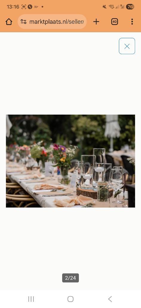 Bruiloft decoratie, Huis en Inrichting, Woonaccessoires | Kandelaars en Kaarsen, Zo goed als nieuw, Minder dan 25 cm, Overige materialen