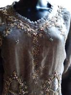 Prachtige lange jurk uit India, Lange Indische jurk, Verzenden, Gedragen, Onder de knie