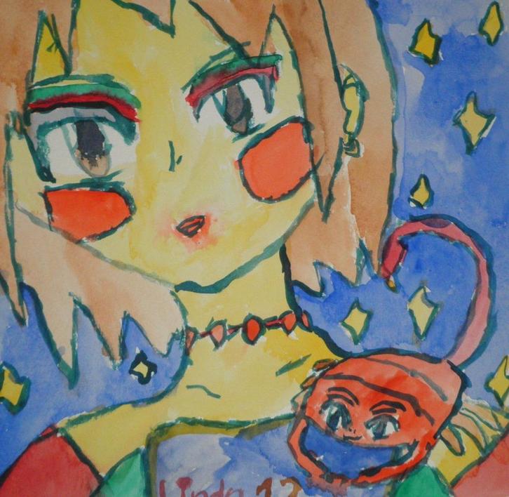 schilderij sterrenbeeld schorpioen (12), Antiek en Kunst, Kunst | Schilderijen | Modern, Ophalen of Verzenden