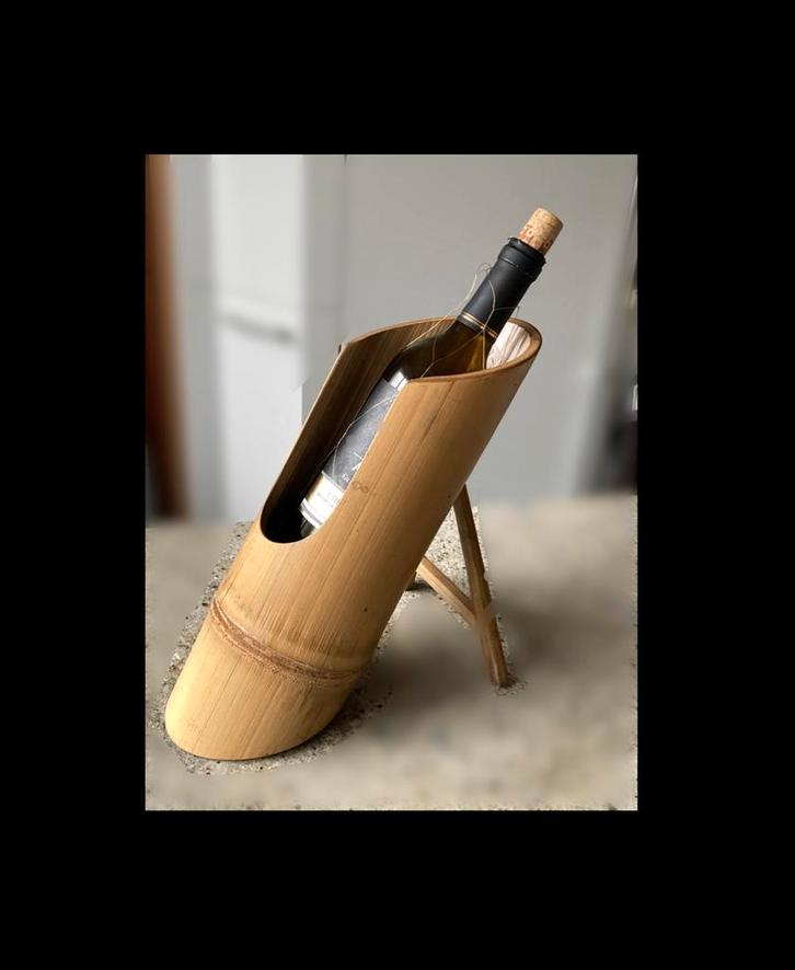Bamboo Wijnrek/houder, Huis en Inrichting, Woonaccessoires | Wijnrekken, Zo goed als nieuw, Minder dan 50 cm, Overige materialen