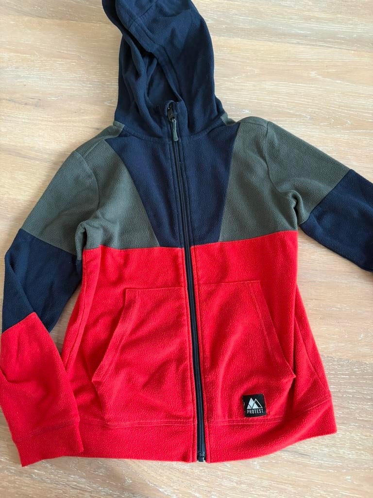 Protest fleece vest maat 152 blauw rood, Kinderen en Baby's, Kinderkleding | Maat 164, Ophalen of Verzenden, Gebruikt, Jongen of Meisje