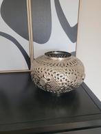 Rvs windlicht Riverdale/vaas voor zijde bloemen., Huis en Inrichting, Ophalen of Verzenden, Zo goed als nieuw, Metaal, Minder dan 25 cm