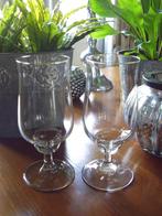 2 Bierglazen met lage voet van Leerdam, type Ambassador, Ophalen of Verzenden, Gebruikt, Bierglas