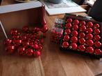 Rode glazen kerstballen met piek., Diversen, Kerst, Ophalen