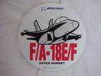 Sticker Boeing Super Hornet F/A 18, Ophalen of Verzenden, Landmacht, Nederland