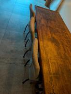 3 eetkamerstoelen met wieltjes grijs, Ophalen of Verzenden, Zo goed als nieuw, Stoel(en)