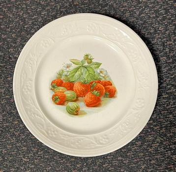 Oud wandbord FRUIT - Regout - aardbeien aardbei beschikbaar voor biedingen