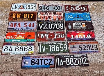 OPRUIMING ! 450 vintage stijl replica USA license plates. beschikbaar voor biedingen