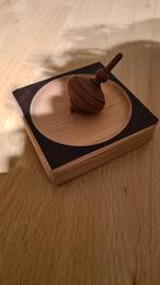Vintage Houten Tol met Draaiplateau, Antiek en Kunst, Ophalen of Verzenden