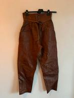 Vintage leren broek, maat 38, Kleding | Dames, Broeken en Pantalons, Maat 38/40 (M), Bruin, Ophalen of Verzenden, Zo goed als nieuw