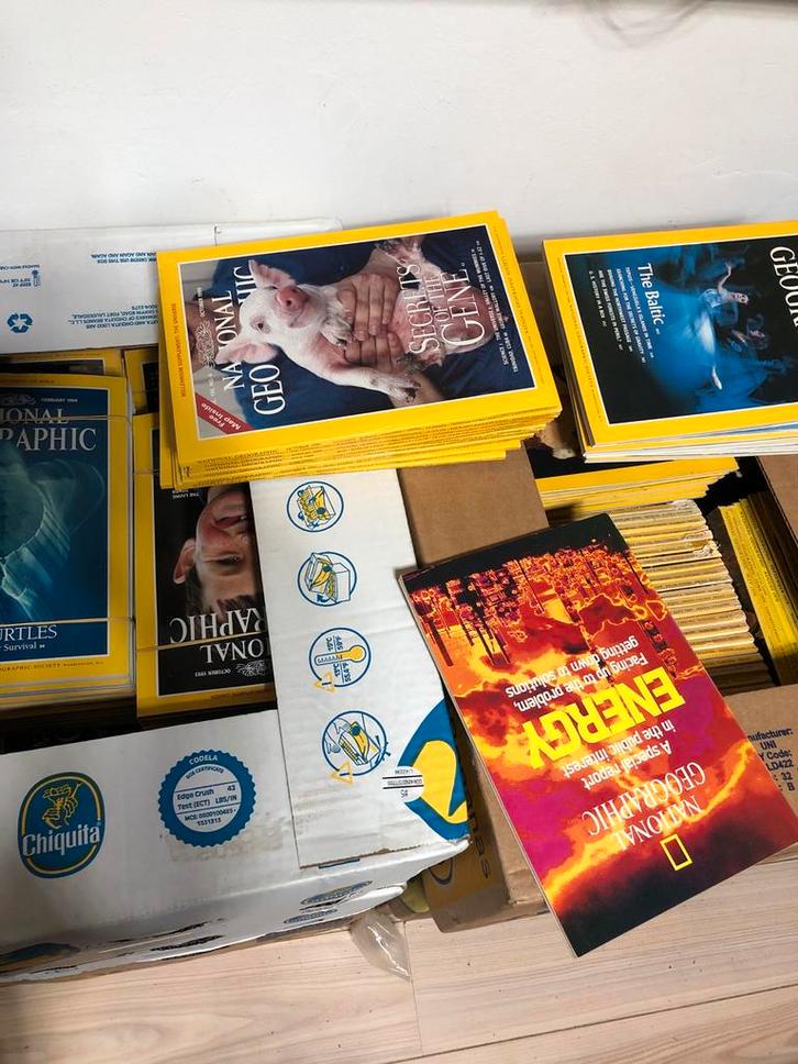 National Geographic Tijdschriften 1974-2001 - 294 stuks, Boeken, Partijen en Verzamelingen, Gelezen, Verschillende onderwerpen