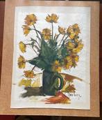 Schilderij vol vrolijke bloemen, Antiek en Kunst, Ophalen of Verzenden