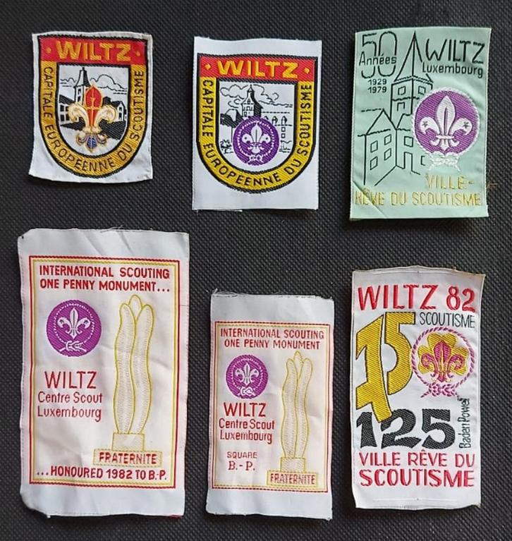 scouting Collectie Europees Scoutcentrum Wiltz -6x, Verzamelen, Scouting, Zo goed als nieuw, Embleem, Speld of Insigne, Ophalen of Verzenden