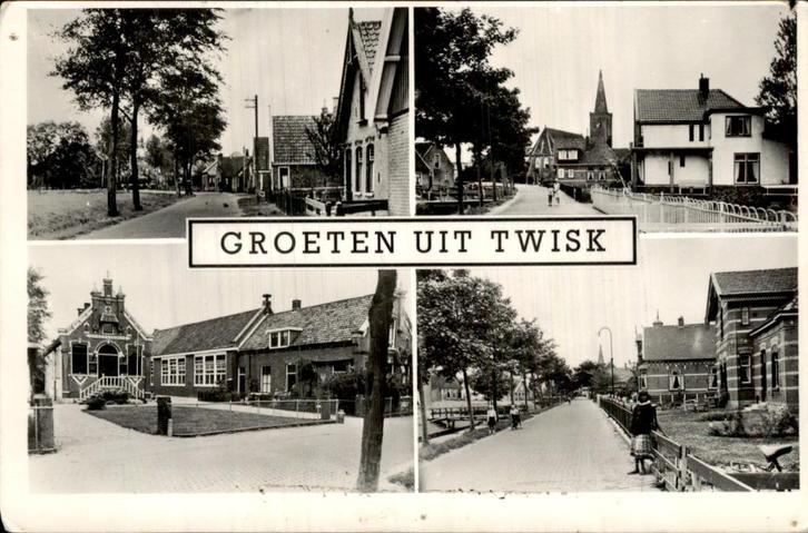 Twisk - Kerk - Straatbeelden, Verzamelen, Ansichtkaarten | Nederland, Gelopen, Noord-Holland, Voor 1920, Ophalen of Verzenden